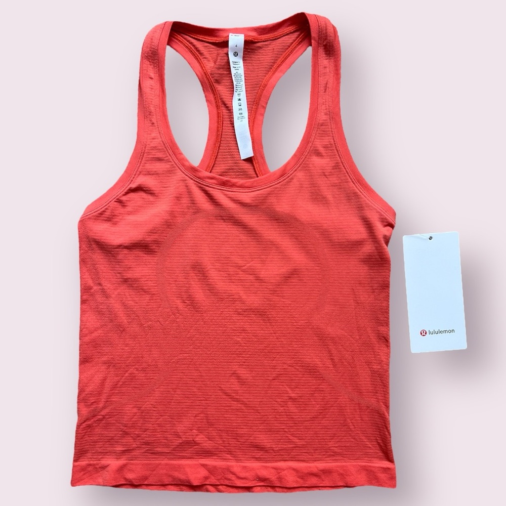 Lululemon Swiftly Tech Racerback Tank Top 2.0 *Race Length, Warm Coral Size 4